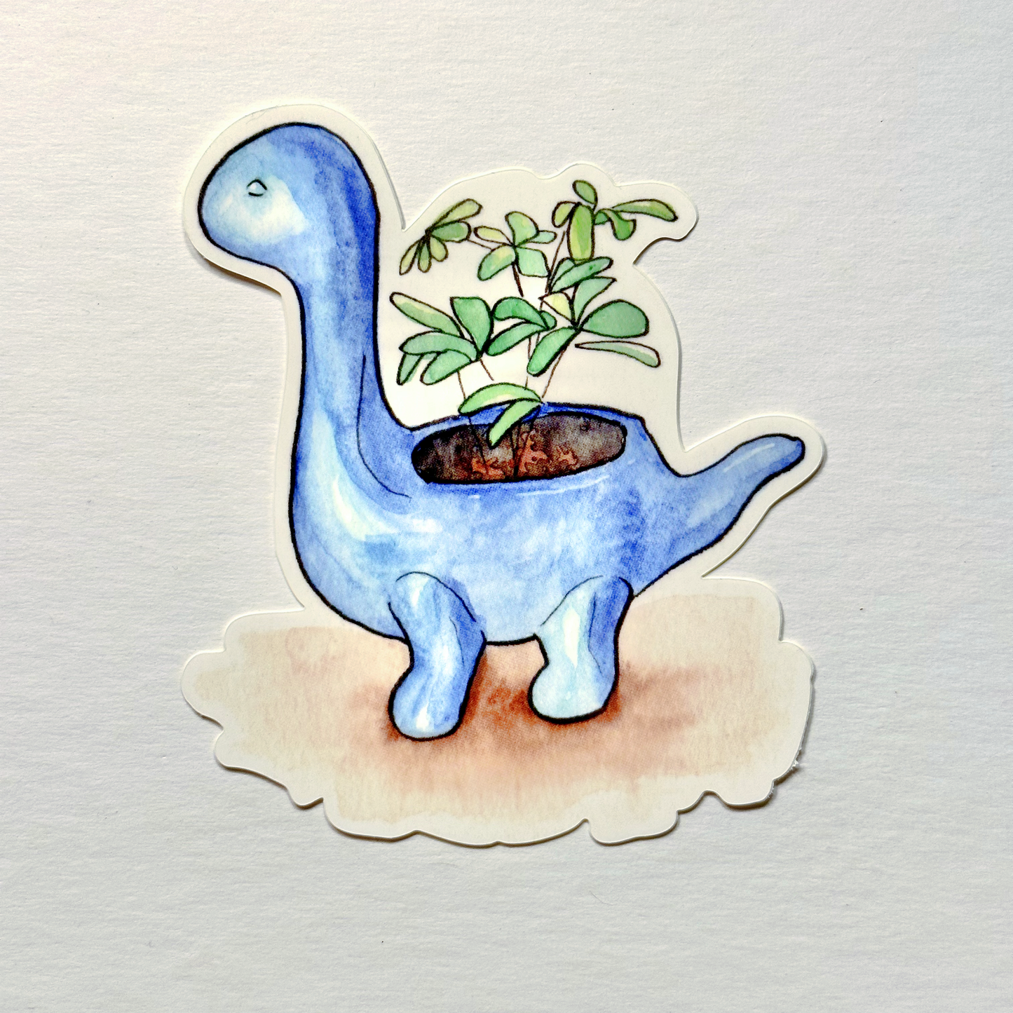 Blue Dino Vinyl Sticker