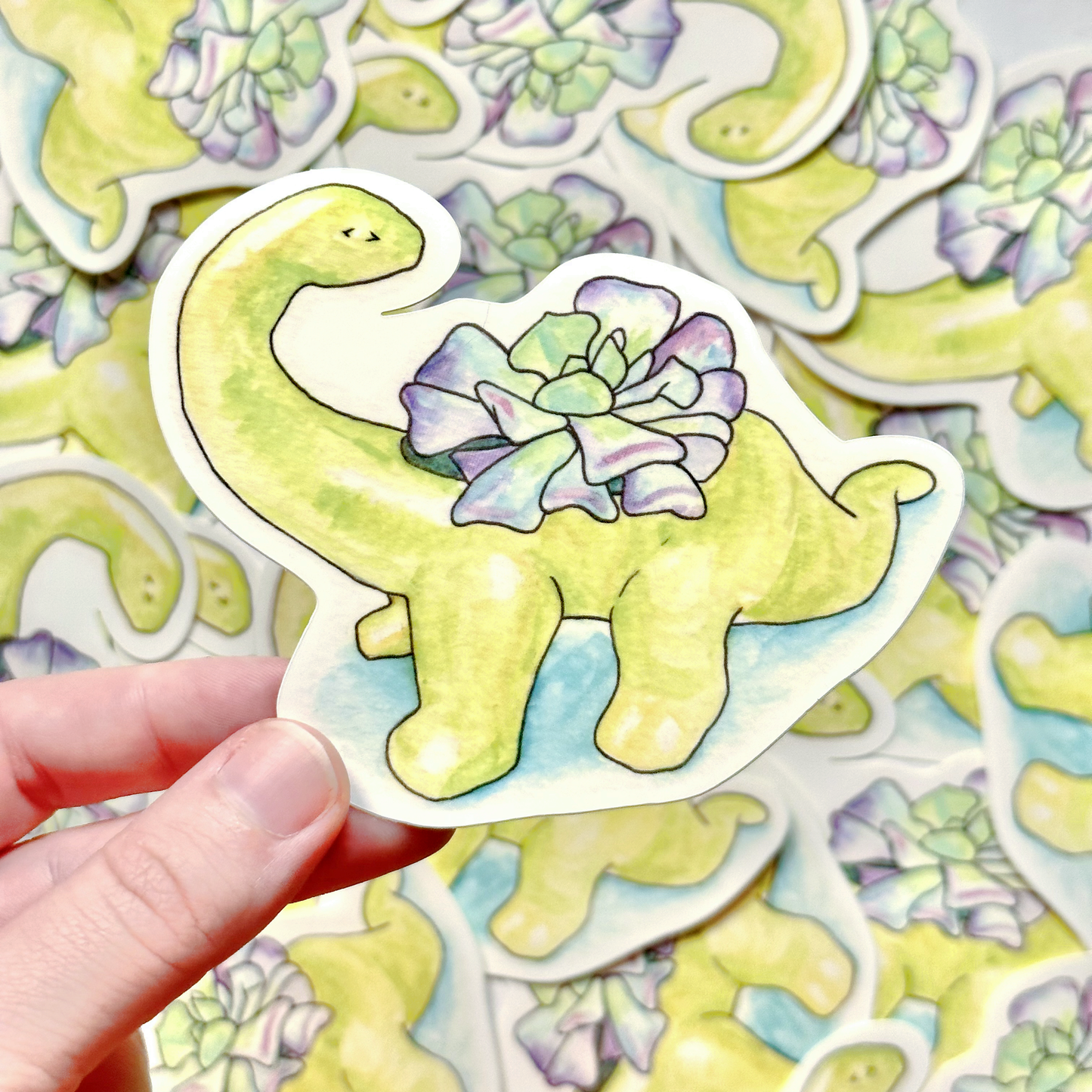 Green Dino Vinyl Sticker