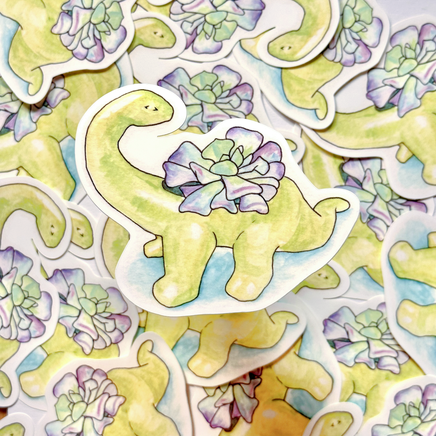 Green Dino Vinyl Sticker