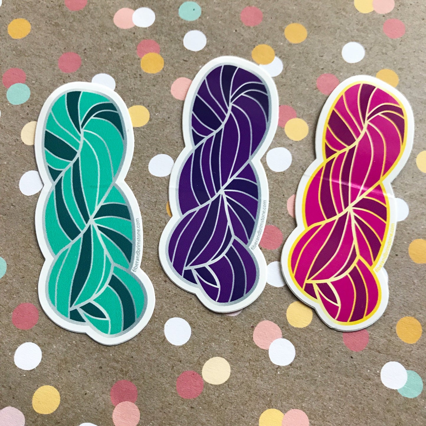 Purple Yarn Skein Sticker