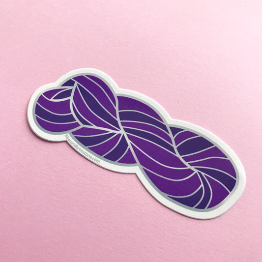 Purple Yarn Skein Sticker