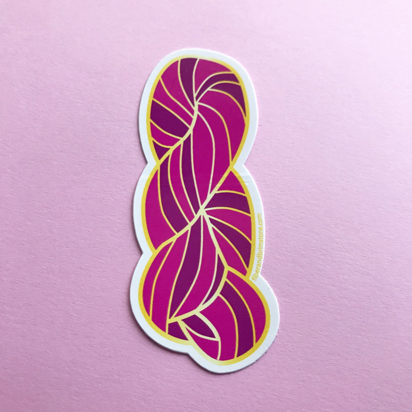 Pink Yarn Skein Sticker